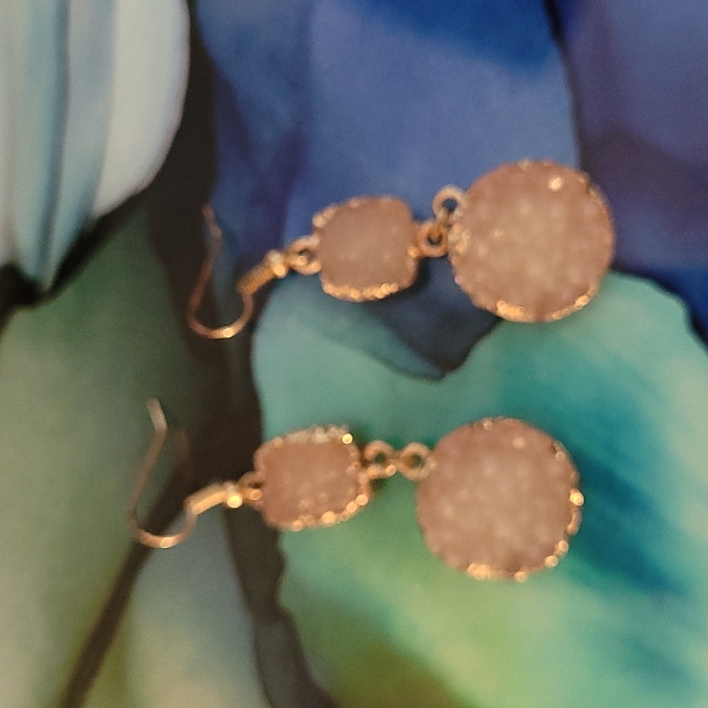 Faux Druzzy Quartz Earrings